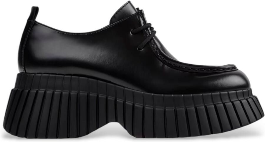 Camper Platform Style Shoes with Lace-Up Closure and Comfortable Outsole for