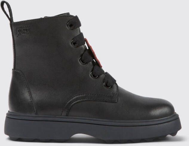Camper Lab Laceup Boots Chunky Sole Kids Black Shoes