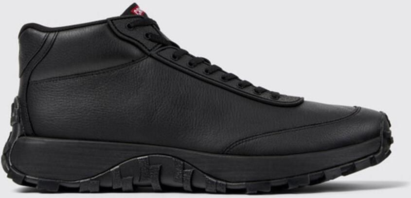 Camper Leather Ankle Boots with Lace-Up Closure and Rugged Outsole