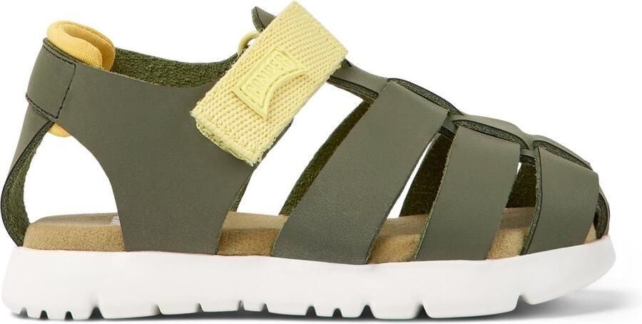 Camper Peu Cami Sandals Casual Hook and Loop Kids Green Shoes