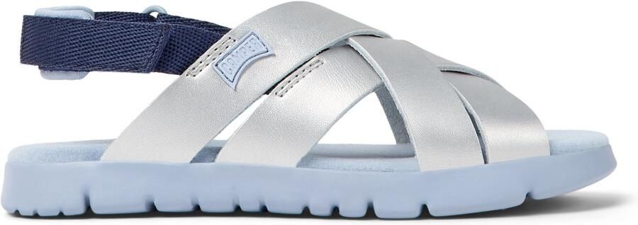 Camper Kids Sandal Crisscross Leather Grey Shoes