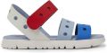 Camper Oruga Twins Sandalen Kinderen Wit Blauw Rood - Wit