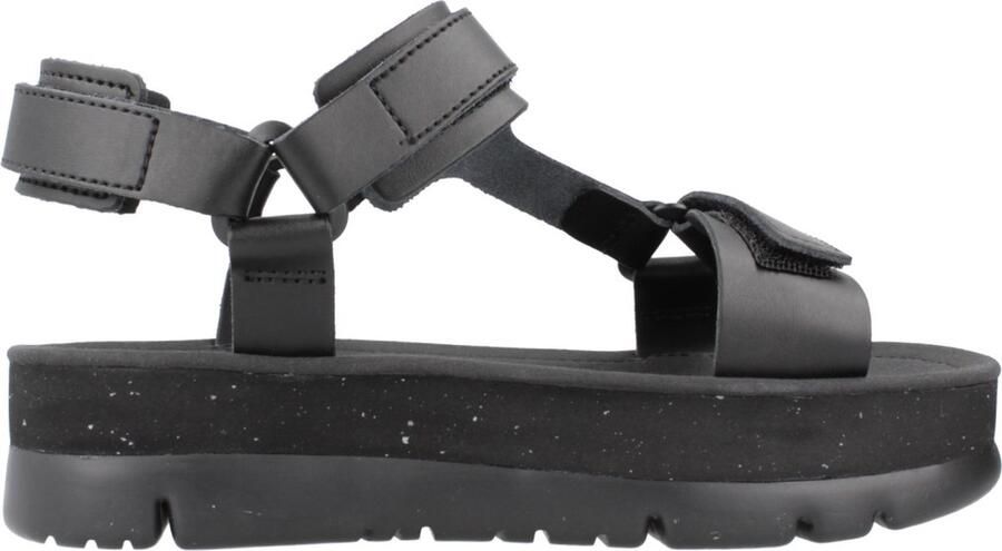 Camper Stijlvolle platte sandalen in zwart en oranje Black Dames