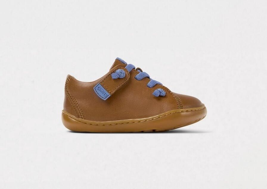 Camper Peu Cami Baby Leather Shoes Kids Brown Sneakers