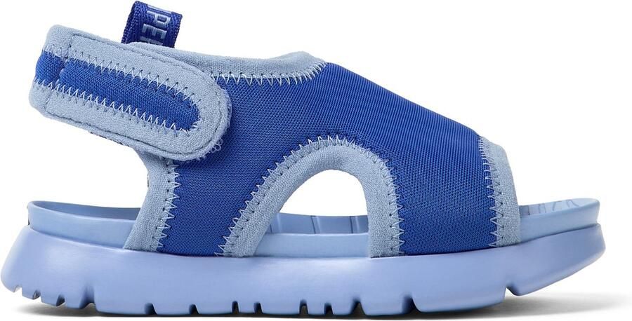 Camper Peu Cami Sandals Hook and Loop Kids Blue Shoes
