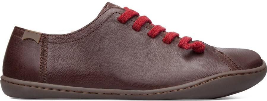 Camper Donkerbruine Leren Veterschoenen Brown Dames