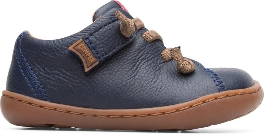 Camper Peu Cami Baby Leather Shoes Kids Blue Sneakers