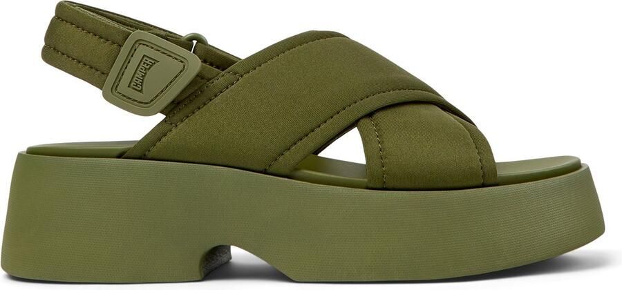 Camper Gedurfde Platform Sandalen Green Dames