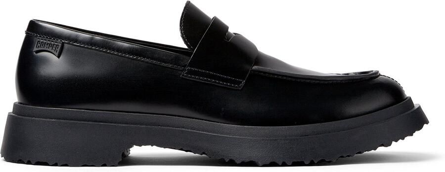 Camper Zwarte leren mocassin met OrthoLite Recycled™ inlegzool Black Heren
