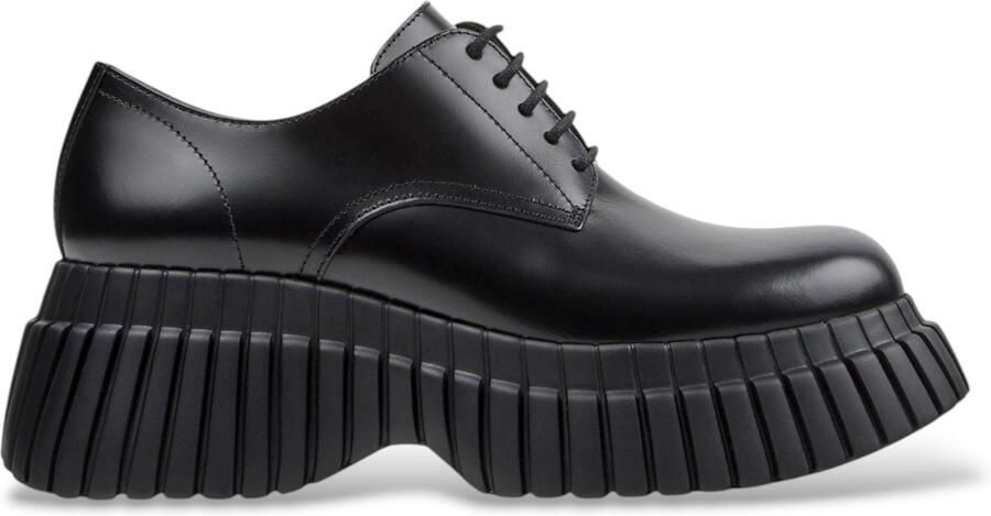 Camper Zwarte leren mocassins Pix BCN