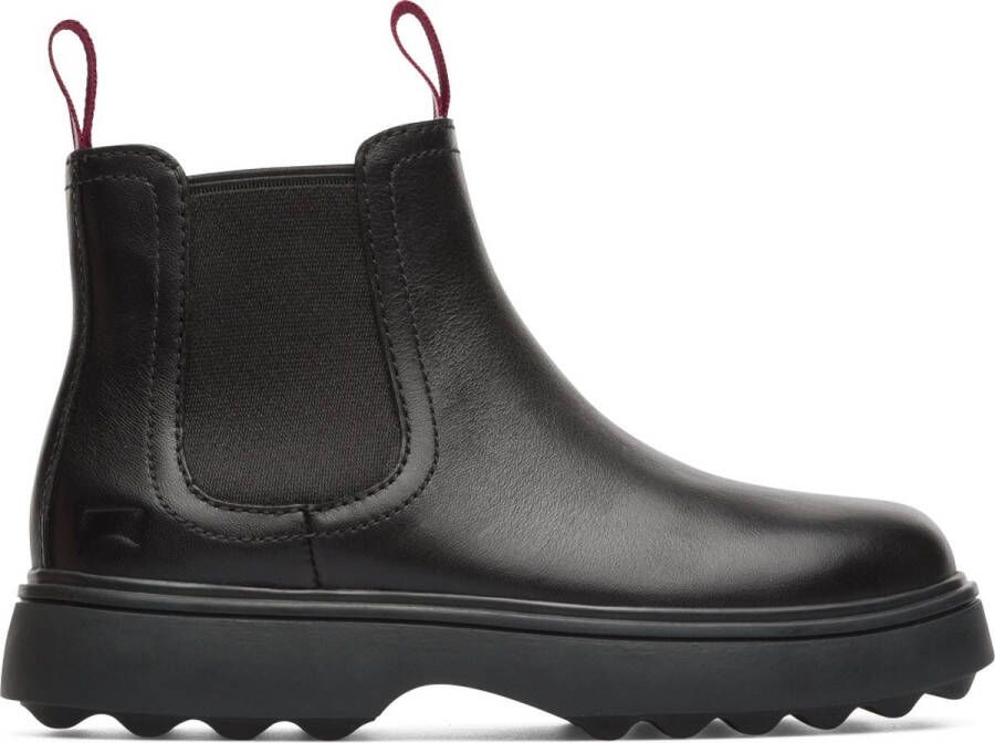 Camper Ankle Boots Crafted with Leather and Elastic Side Panels Kids Black
