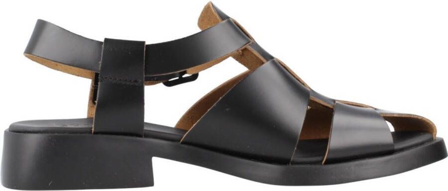 Camper Zwarte Platte Sandalen voor Vrouwen Black Dames