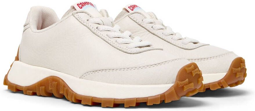 Camper Drift Trail Chunky Leather Sneaker Kids White