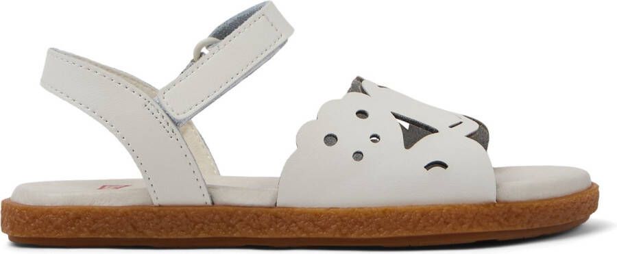 Camper Kids Sandals Cutout Design White Shoes