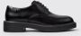 Camper Leather Lace-Up Shoes with Round Toe and Flat Heel Wo Black - Thumbnail 1