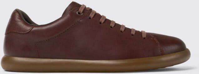 Camper Leather Shoes with Lace-up Closure and Round Toe for Everyday Comfort