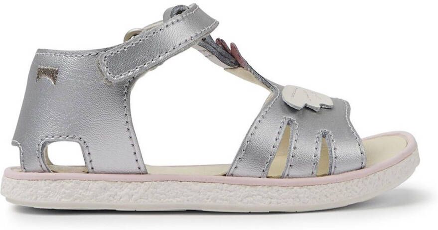 Camper Peu Cami Sandals Flower Embellisht Kids Grey Shoes