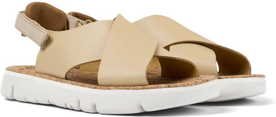 Camper Beige Platte Sandalen voor Vrouwen Beige Dames