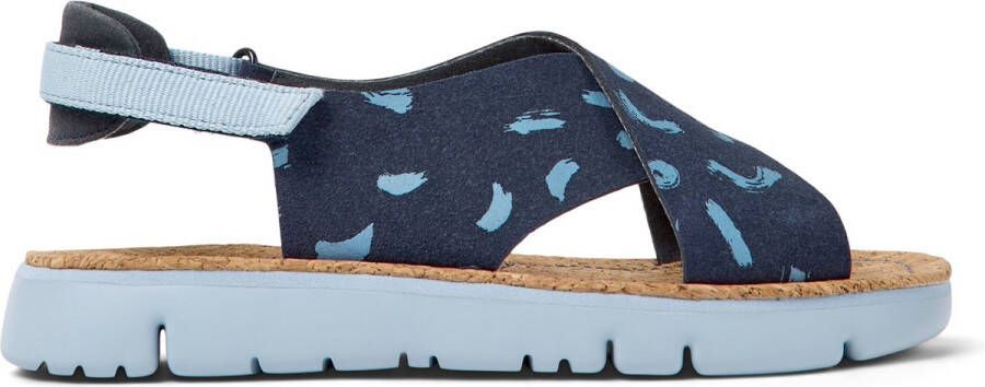 Camper Stijlvolle Nubuck Sandalen Blue Dames