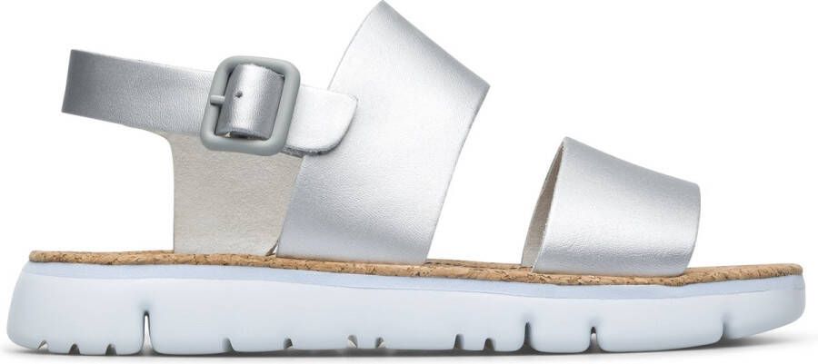 Camper Natuurlijk Witte Platte Sandalen Vrouwen White Dames