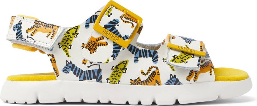 Camper Oruga Sandalen Kinderen Wit Oranje