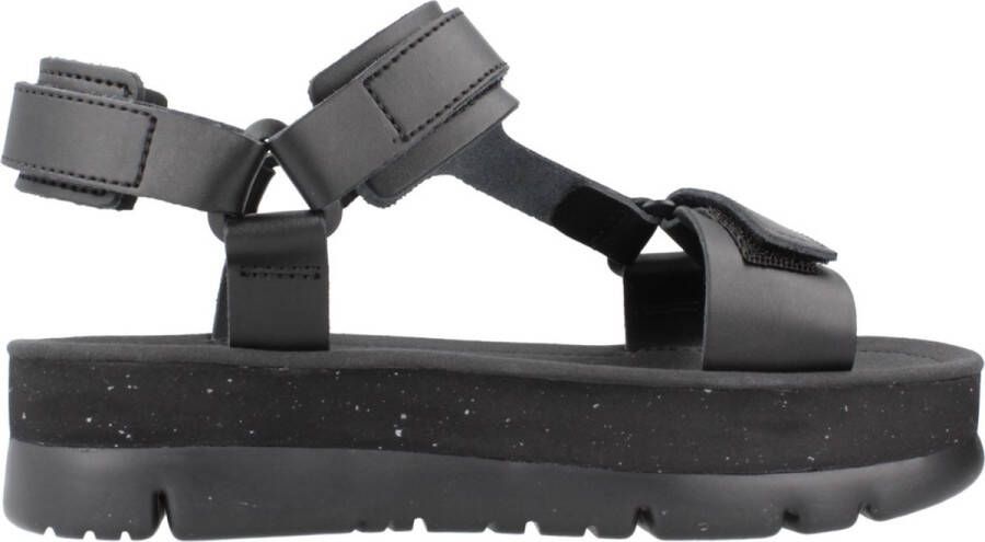Camper Stijlvolle platte sandalen in zwart en oranje Black Dames