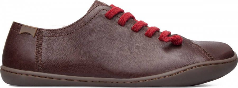 Camper Donkerbruine Leren Veterschoenen Brown Dames