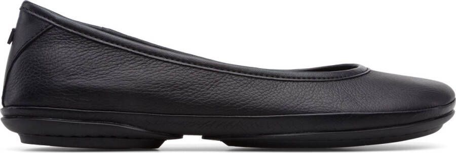 Camper Zwarte Leren Moccasin Ballerina`s Black Dames