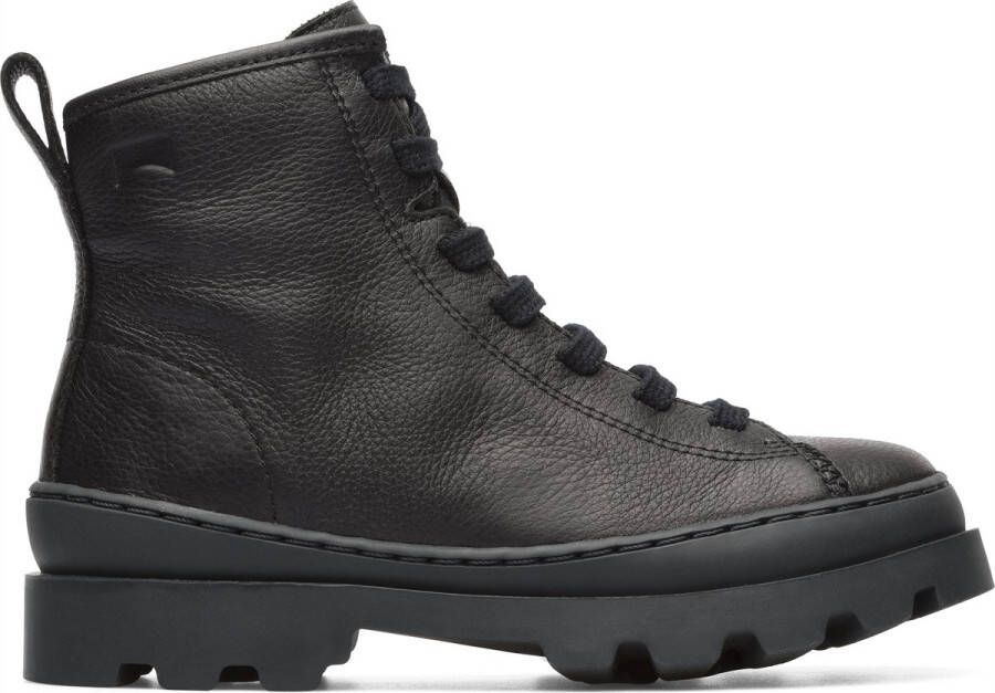 Camper Lace-Up Ankle Boots with Leather Upper and Recycled TPU Outsole Kids