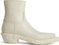 Camper Bordeauxrode Leren Cowboy Enkellaarzen White Dames - Wit