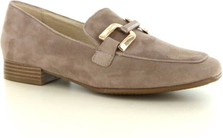 Caprice Norma suède loafers met gesp donkerblauw - Foto 3
