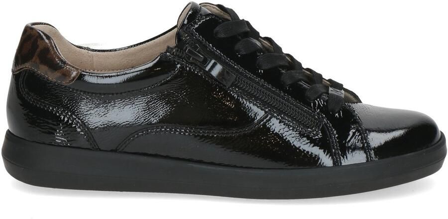 Caprice -art 9-23762-45 017 zwart-lak-dames-veter rits