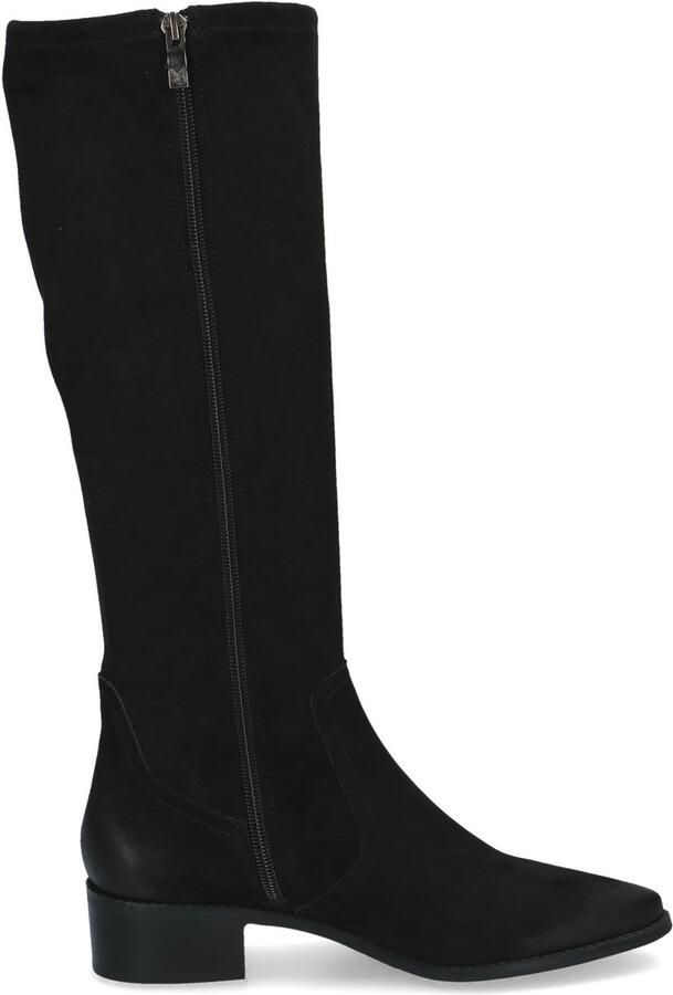 Caprice Black Lange Laarzen Zwart Stretch Dames Zwart
