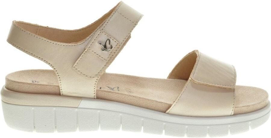 Caprice Beige Casual Open Platte Sandalen