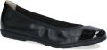 Caprice Ballerina's Loafer slipper feestdagsschoen met lakdetails - Zwart