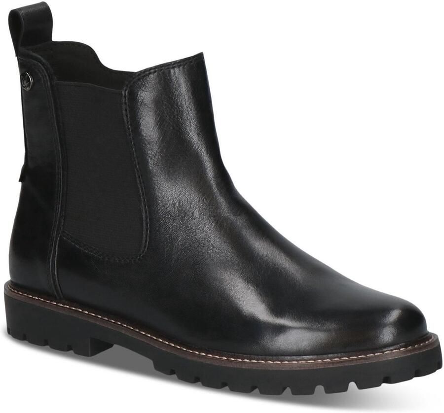 Caprice Chelsea-boots blokhak business schoen in used-look