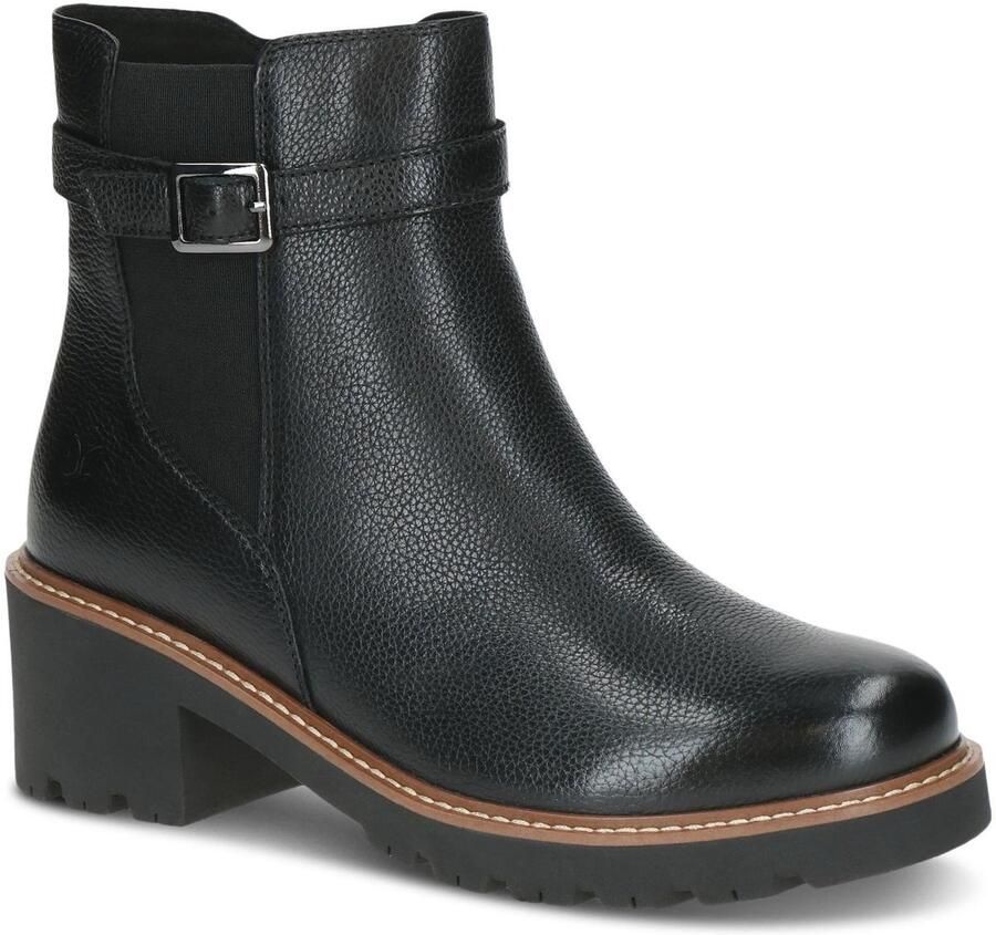 Caprice Chelsea-boots blokhak herfstlaarzen enkellaarsjes met subtiele siergesp