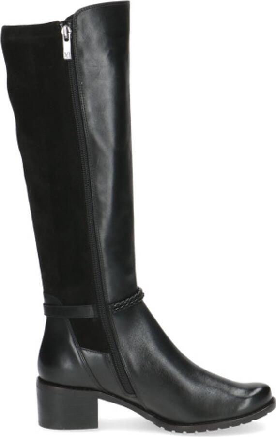 Caprice Laarzen blokhak lange schachtlaarzen zakelijke laarzen met vlechtband