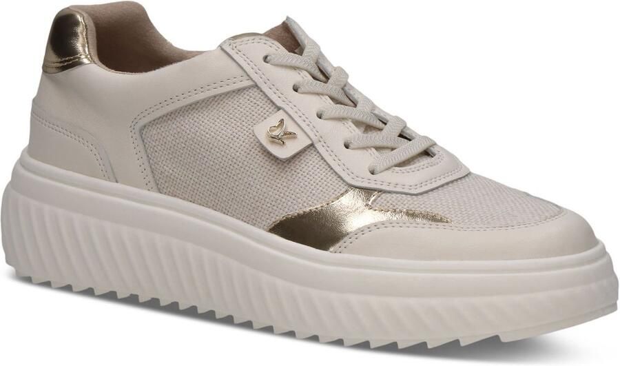 Caprice Leer Textiel Synthetisch sneakers ecru - Foto 3