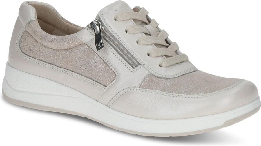 Caprice Sneakers met sleehak vrijetijdsschoen lage schoen veterschoen logo-embleem breedte h