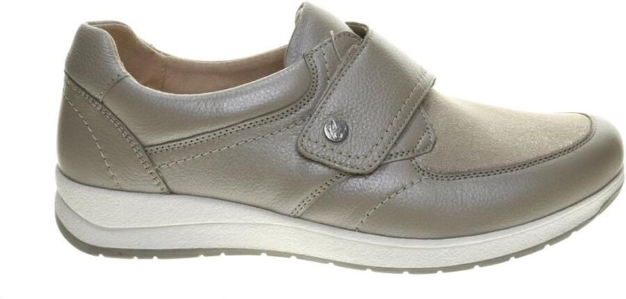 Caprice Dames Velcro Comfortschoenen Taupe
