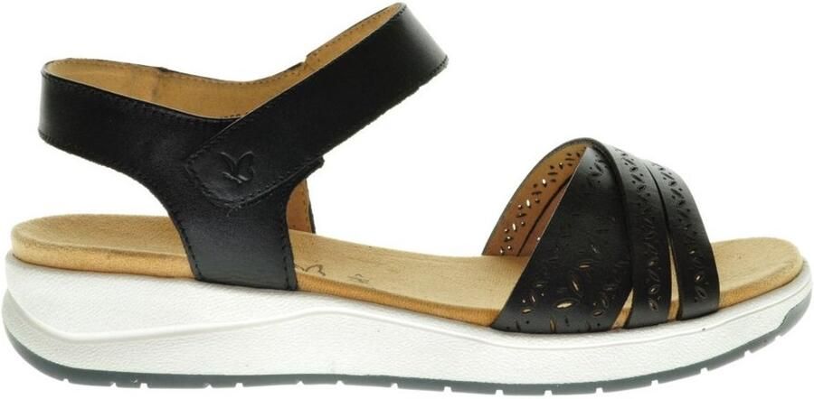 Caprice Damessandalen Zwart Leder Comfort