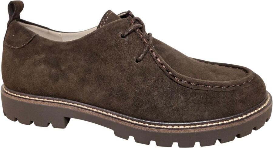 Caprice DK Brown Veterschoenen Donker Bruin Suede Dames Donker Bruin