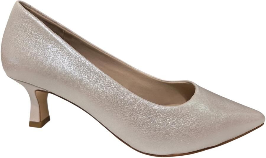 Caprice G Pump Wit Metallic Leer Dames Wit