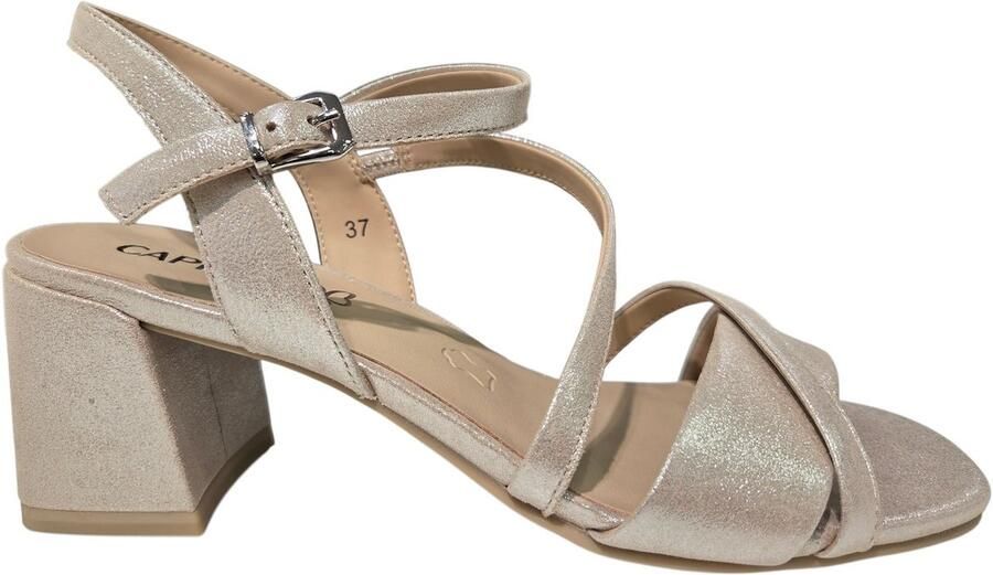 Caprice G Sandaletten Goud Metallic Glitter Leer Dames Goud