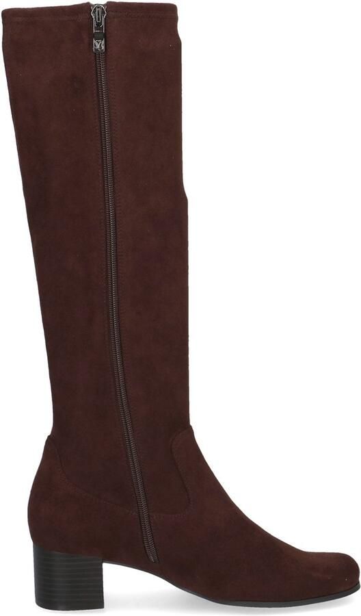 Caprice Lange Laarzen Donker Bruin Stretch Dames Donker Bruin