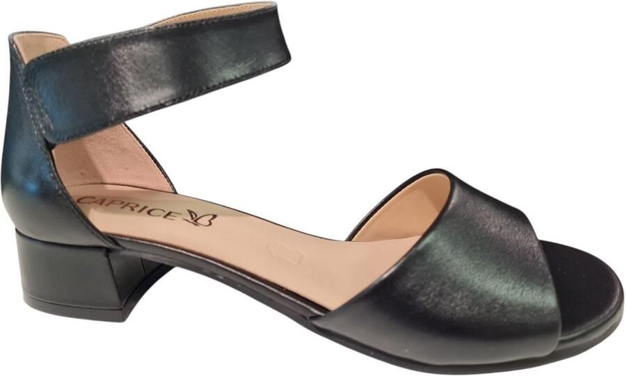Caprice Leren Dames Sandaletten Zwart