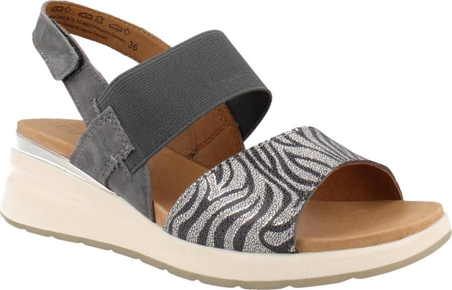 Caprice dames sandaal jeans metallix BLAUW