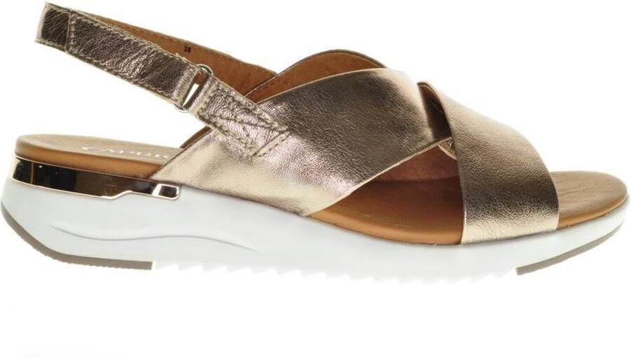 Caprice Taupe Metallic Trendy Kruis Dames Sandaal - Foto 2