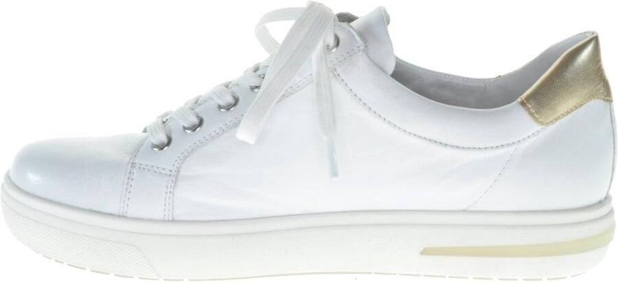 Caprice Witte Damessneaker Gekleed Met Veter Rits